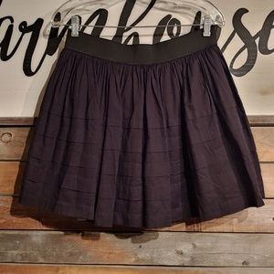 Odille Antrho Elastic Waist Skirt Black M 10 12